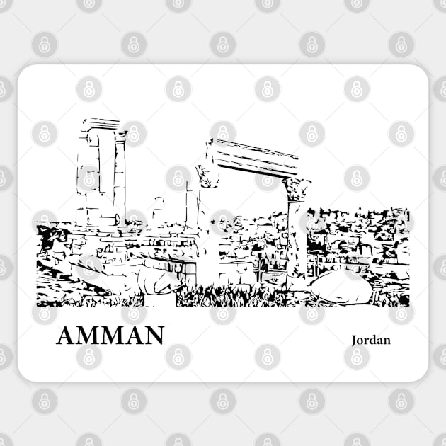 Amman Jordan Sticker by Lakeric